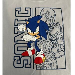 SEGA SONIC THE HEDGEHOG Graphic Tee NEW Gray SS